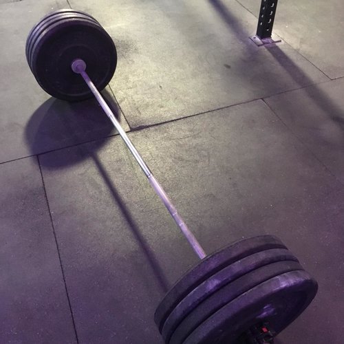 Barbell on the floor