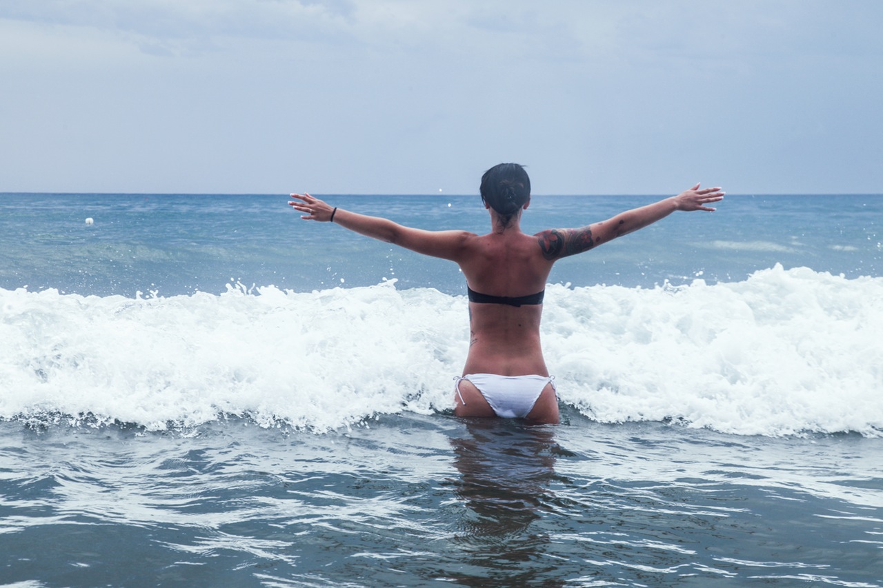 Woman in a bikini