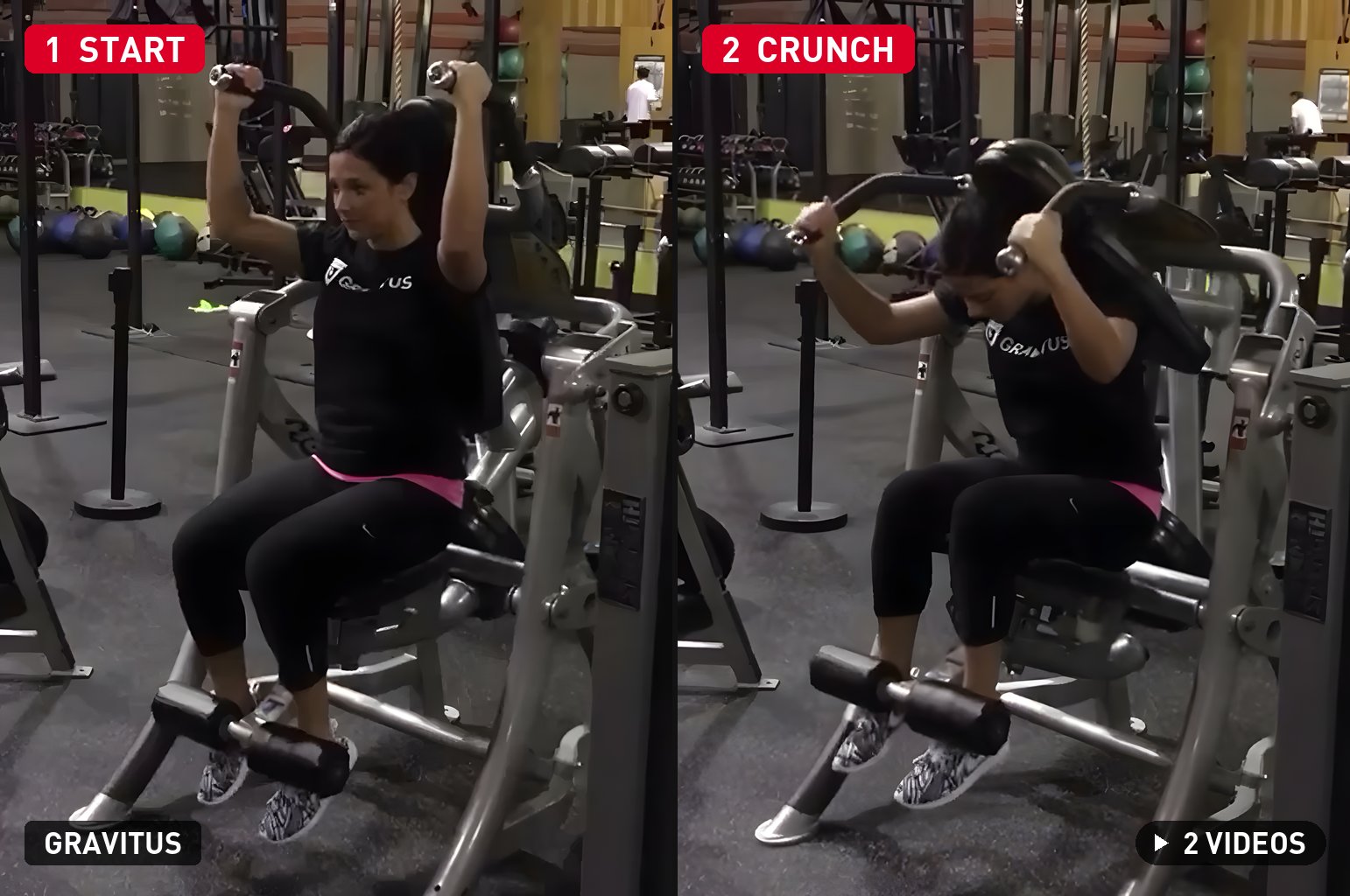Abdominal Crunch Machine demonstration