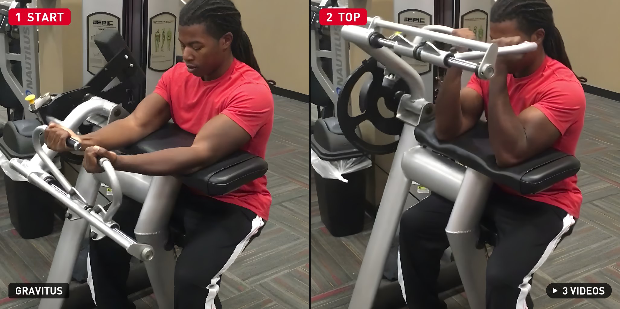 Bicep Curl Machine demonstration