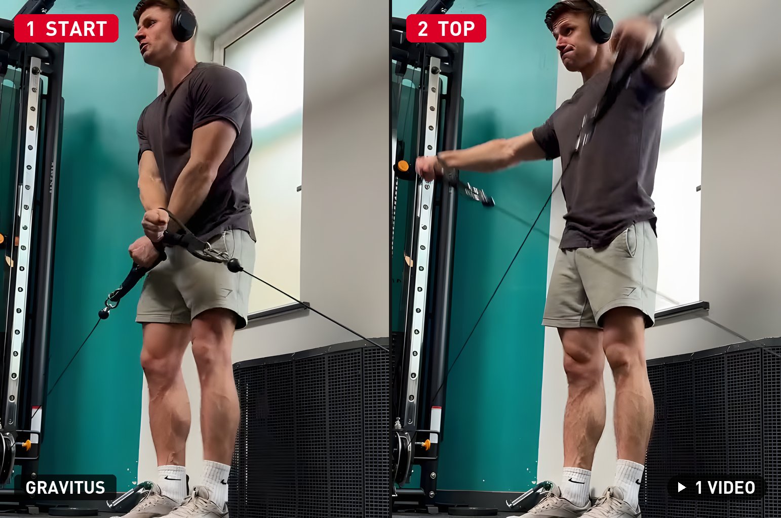 Lateral Raise Cable start and top positions