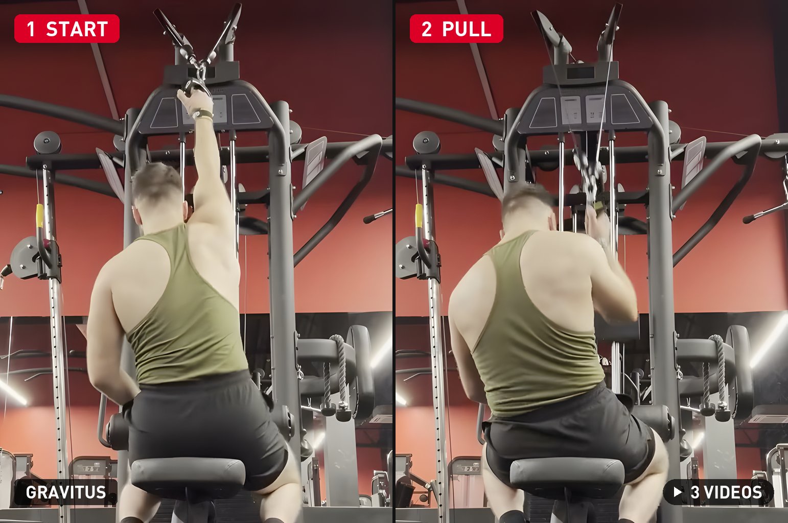 One Arm Lat Pulldown demonstration