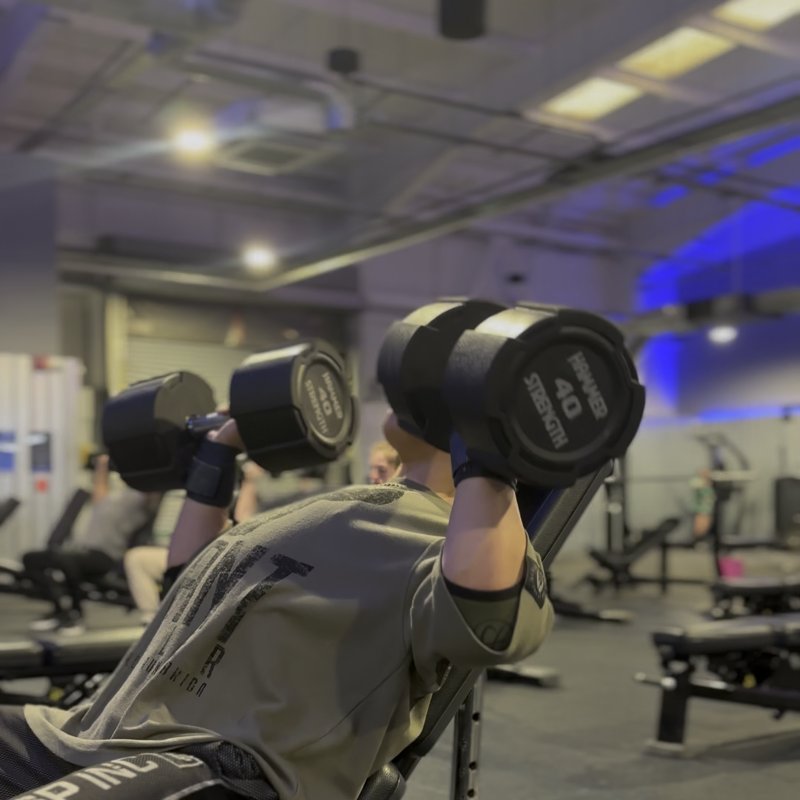 High Incline Dumbbell Press