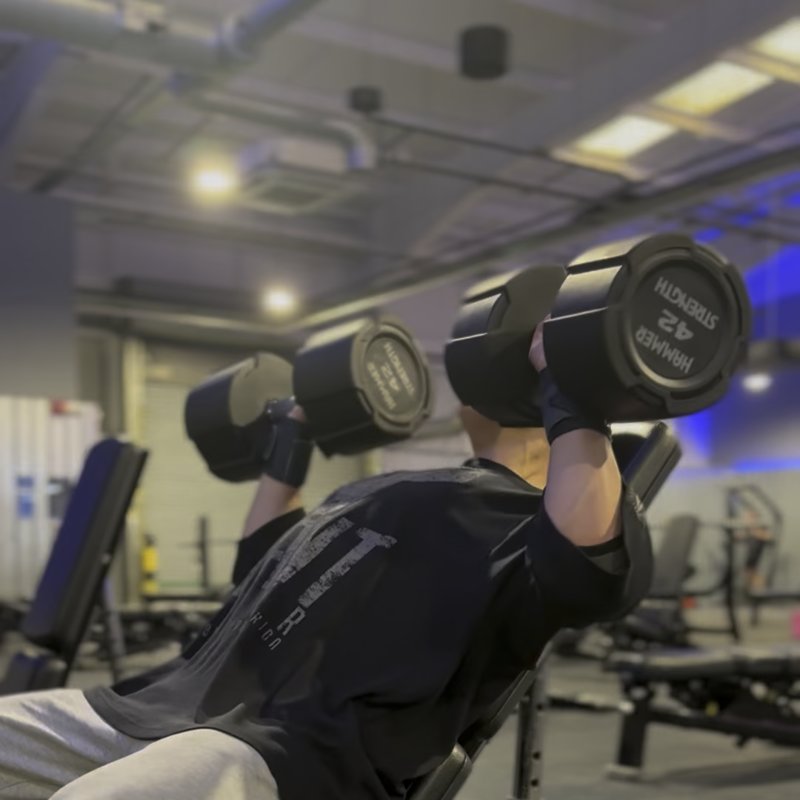High Incline Dumbbell Press
