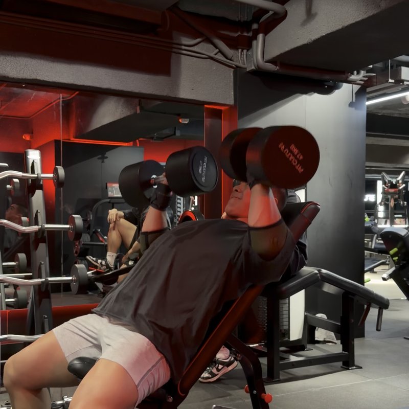 High Incline Dumbbell Press