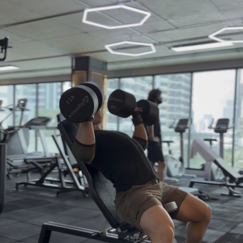 High Incline Dumbbell Press