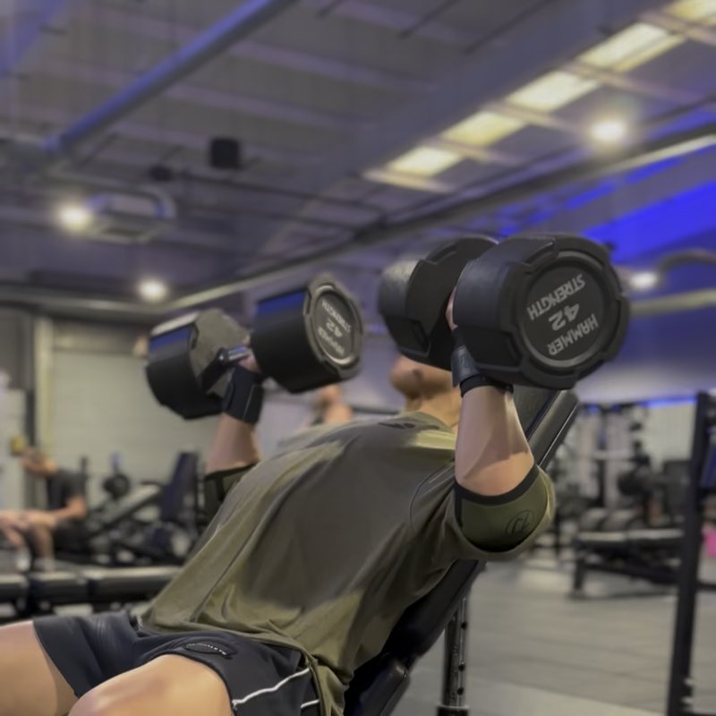 High Incline Dumbbell Press