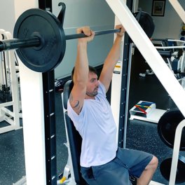 Smith Machine Shoulder Press demonstration