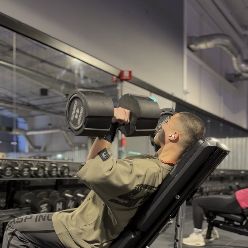 High Incline Dumbbell Press